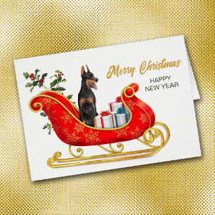 Doberman Pinscher Dog-kerstminikaart