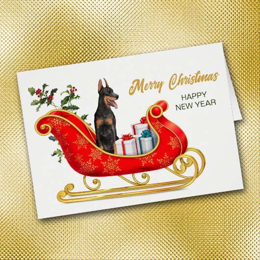 Doberman Pinscher Dog-kerstminikaart