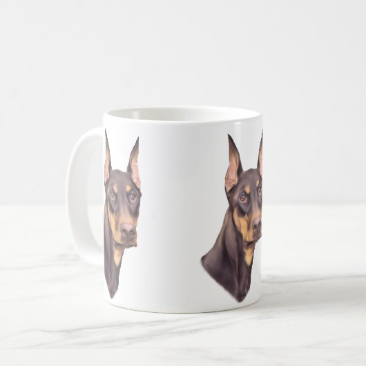 Doberman Pinscher Dog Koffiemok (Voorkant links)