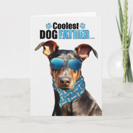 Doberman Pinscher Dog Koolest Dad Vaderdag Feestdagen Kaart