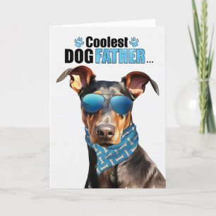 Doberman Pinscher Dog Koolest Dad Vaderdag Feestdagen Kaart