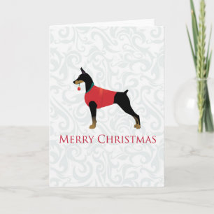 Doberman Pinscher Dog Merry-kerstdesign Feestdagen Kaart