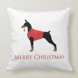 Doberman Pinscher Dog Merry-kerstdesign Kussen