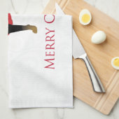 Doberman Pinscher Dog Merry-kerstdesign Theedoek (Quarter Fold)