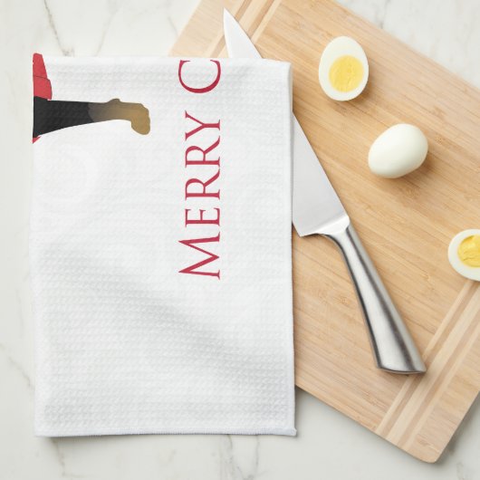 Doberman Pinscher Dog Merry-kerstdesign Theedoek (Quarter Fold)