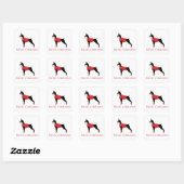 Doberman Pinscher Dog Merry-kerstdesign Vierkante Sticker (Vel)