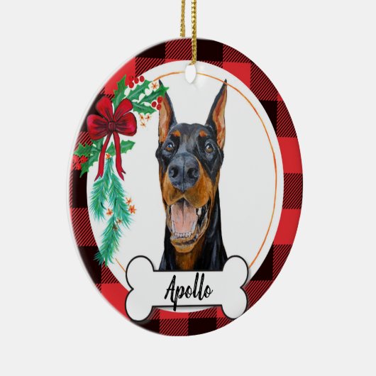 Doberman Pinscher Dog Ornament (Rechts)