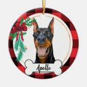 Doberman Pinscher Dog Ornament (Voorkant)