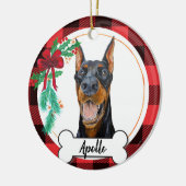 Doberman Pinscher Dog Ornament (Links)
