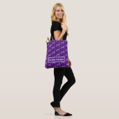 Doberman Pinscher Dog Paarse Silhouet Persoonlijk Tote Bag (Op model)