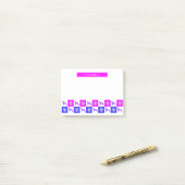 Doberman Pinscher Dog & Paw Hot Pink & Blue Post-it® Notes (Op bureau)