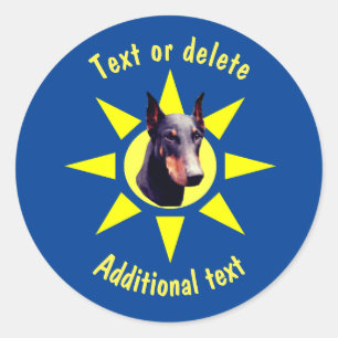 Doberman Pinscher Dog Persoonlijk Ronde Sticker