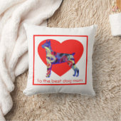 Doberman Pinscher Dog Red Heart Moederdag Kussen (Deken)