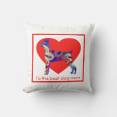 Doberman Pinscher Dog Red Heart Moederdag Kussen (Voorkant)