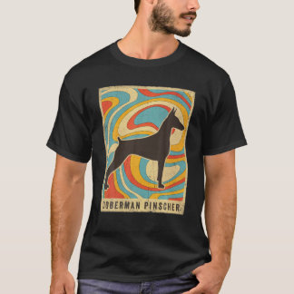 Doberman Pinscher Dog Retro  T-shirt