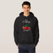 Doberman Pinscher Dog Ride Red Truck Paj Hoodie (Voorkant volledig)