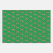Doberman Pinscher Dog Silhouette Green Merry Woofm Inpakpapier Vel (Voorkant 3)
