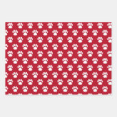 Doberman Pinscher Dog Silhouette Red Merry Woofmas Inpakpapier Vel (Voorkant 2)