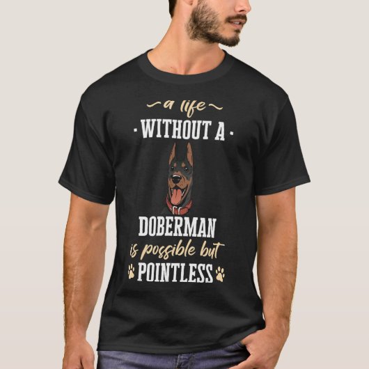 Doberman Pinscher Dog T-shirt (Voorkant)