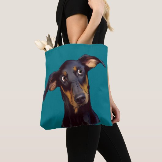 Doberman Pinscher Dog Tote Bag (Dichtbij)