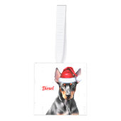Doberman Pinscher Dog Two Photo Christmas Holiday Decoratie (Voorkant)