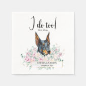 Doberman Pinscher Dog Wedding Cocktail Napkins Servet (Voorkant)