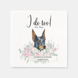 Doberman Pinscher Dog Wedding Cocktail Napkins Servet