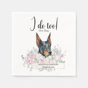 Doberman Pinscher Dog Wedding Cocktail Napkins Servet