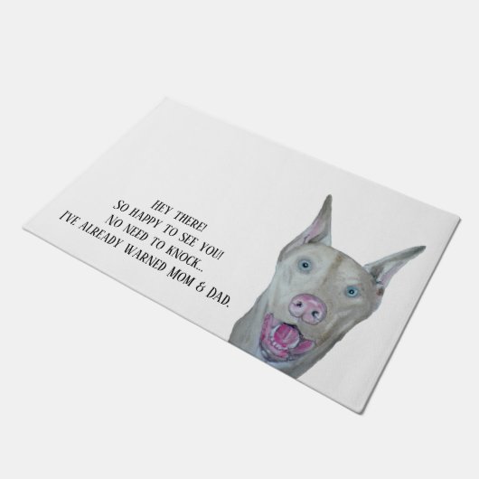 Doberman Pinscher Door Mat (Schuin)