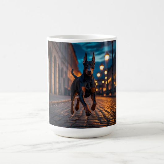 Doberman Pinscher Elegant Coffee Mok (Center)