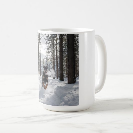 Doberman Pinscher Elegant Coffee Mok (Voorkant rechts)