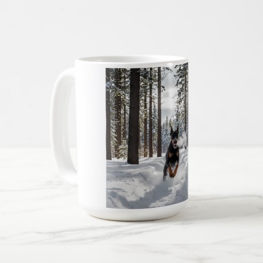 Doberman Pinscher Elegant Coffee Mok (Voorkant links)