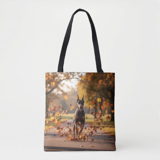 Doberman Pinscher Elegante Canvas tas (Voorkant)