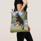 Doberman Pinscher Elegante Canvas tas (Dichtbij)