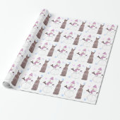 Doberman Pinscher en Snowman Cadeaupapier (Uitgerold)