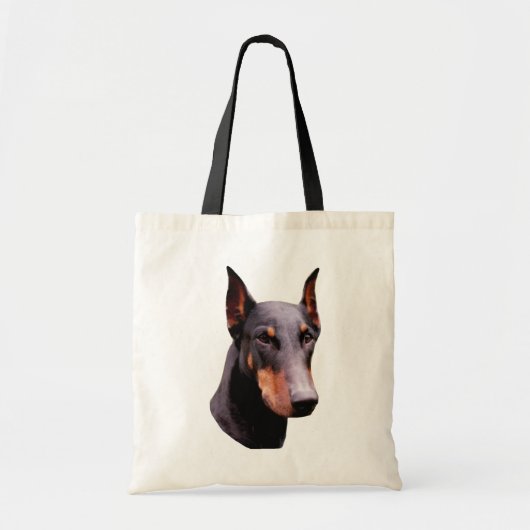 Doberman Pinscher Face Dog Canvas tas (Voorkant)