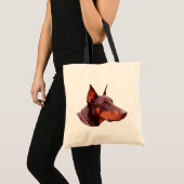 Doberman Pinscher Face Dog Foto Canvas tas (Voorkant (product))