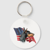 Doberman Pinscher Flag Sleutelhanger (Achterkant)