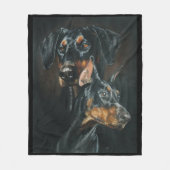 Doberman Pinscher Fleece Deken (Voorkant)