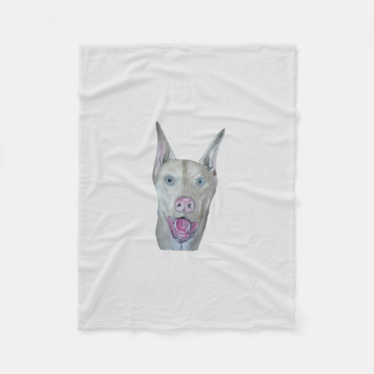 Doberman Pinscher Fleece Deken (Voorkant)