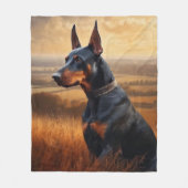 Doberman Pinscher Fleece Deken (Voorkant)