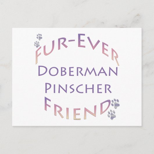 Doberman Pinscher Furever Briefkaart (Voorkant)