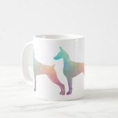 Doberman Pinscher Geometric Black Silhouette Koffiemok (Voorkant links)