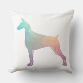 Doberman Pinscher Geometric Black Silhouette Kussen