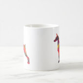 Doberman Pinscher Geometric Patten Silhouette Koffiemok (Center)