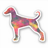 Doberman Pinscher Geometric Pattern Silhouette Sticker (Voorkant)