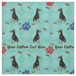 Doberman Pinscher - Gepersonaliseerd Stof