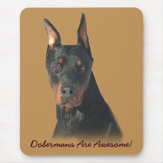 Doberman Pinscher Geweldige Mousepad Muismat (Voorkant)