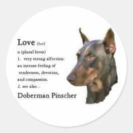Doberman Pinscher Gifts Ronde Sticker