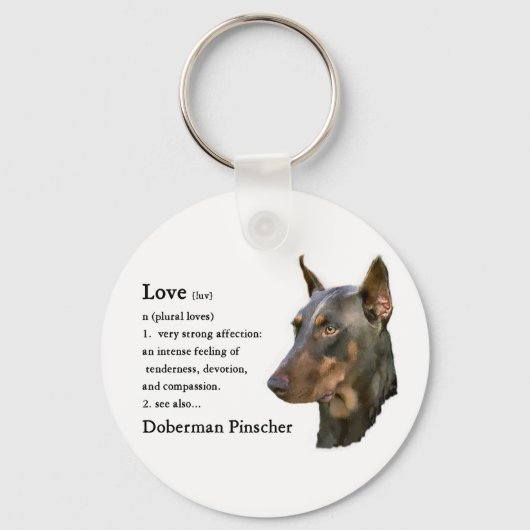 Doberman Pinscher Gifts Sleutelhanger (Voorkant)